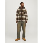 Ανδρικό Πουκάμισο Φανέλα OVERSHIRT JACK & JONES 12260658 Μπέζ Καφέ - Image 7