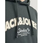 Ανδρική Φούτερ Μπλούζα JACK & JONES 12262919 Μαύρο Πράσινο - Image 3