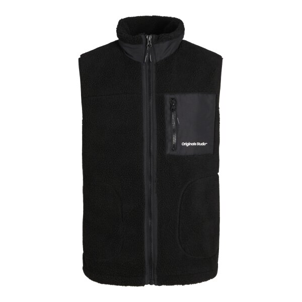 JACK&JONES_SpringSummer2024_4543431_12260453 Ανδρικό FLEECE Γιλέκο JACK & JONES 12260453 Μαύρο - Image 1
