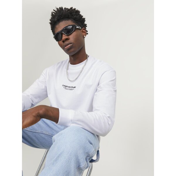 Ανδρική Μπλούζα JACK & JONES 12251775 Λευκό - Image 7