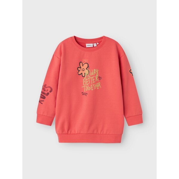 NAME-IT_Autumnwinter_4560796_13233043_3 ΠΑΙΔΙΚΗ ΜΠΛΟΥΖΑ NMFNOELLE RLX SWEAT TUNIC BOX BRU NAME IT  ΚΟΡΑΛΙ 13233043 - Image 4