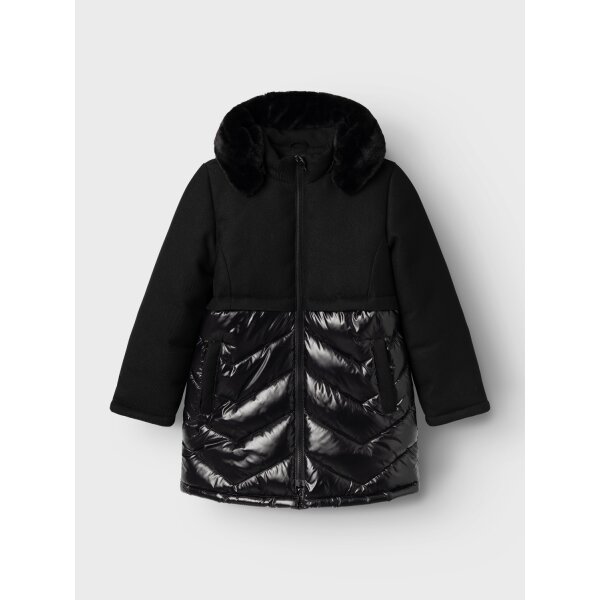 NAME-IT_Autumnwinter_4574489_13233961_4 ΠΑΙΔΙΚΟ ΜΠΟΥΦΑΝ ΓΙΑ ΚΟΡΙΤΣΙ ΜΑΥΡΟ NKFMAROL JACKET LONG NAME IT 13233961 - Image 4