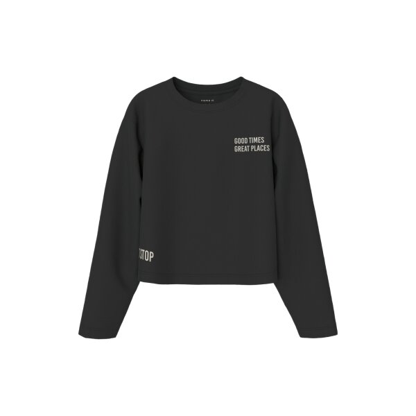 NAME-IT_Autumnwinter_4627205_13233209 ΠΑΙΔΙΚΗ ΜΠΛΟΥΖΑ NKFNOHI LS CROPPED TOP MΑΥΡΟ NAME IT 13233209 - Image 1