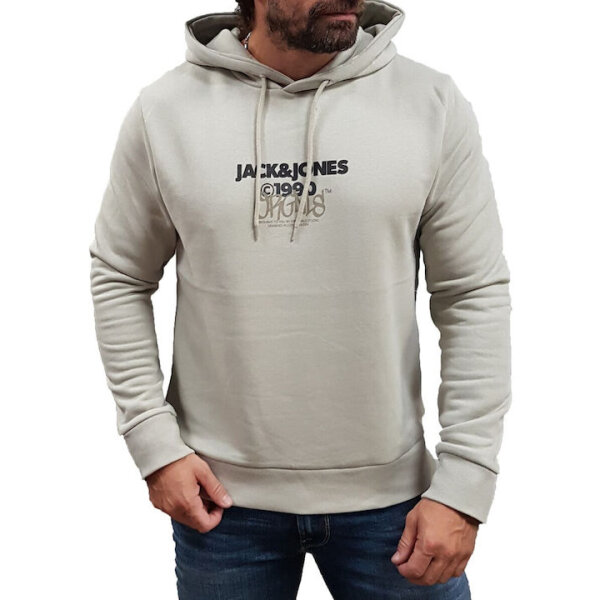 fixedratio_20240731115903_jack_jones_sweat_andriko_fouter_me_koukoula_mineral_grey_ecru_12266946 Ανδρική Φούτερ Μπλούζα JACK & JONES 12266946 Γκρί - Image 1
