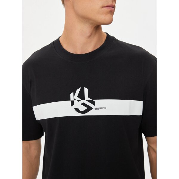 Ανδρική Μπλούζα KARL LAGERFELD JEANS 245D1701 Μαύρο - Image 1