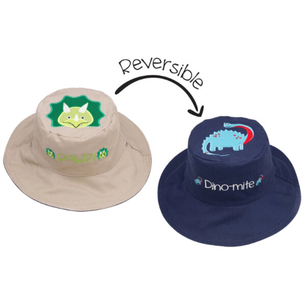 luv-146 ΚΑΠΕΛΟ ΔΙΠΛΗΣ ΟΨΗΣ UPF 50+ – ΔΕΙΝΟΣΑΥΡΟΣ (COTTON) - Image 1