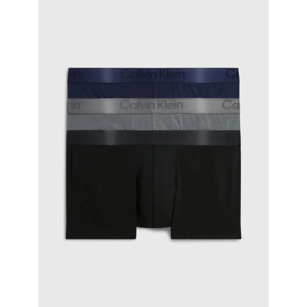 000NB3651AFZ7_FL-F1 Ανδρικά Εσώρουχα CALVIN KLEIN LOW RISE TRUNK 3PK NB3651A FZ7 Μαύρο Μπλε - Image 1