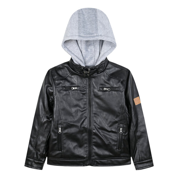 ΠΑΙΔΙΚΟ ΜΠΟΥΦΑΝ ΔΕΡΜΑΤΙΝΗ ΜΕ ΚΟΥΚΟΥΛΑ ΜΑΥΡΟ  ΑΓΟΡΙ  ENERGIERS 13-124006-1 - Image 1