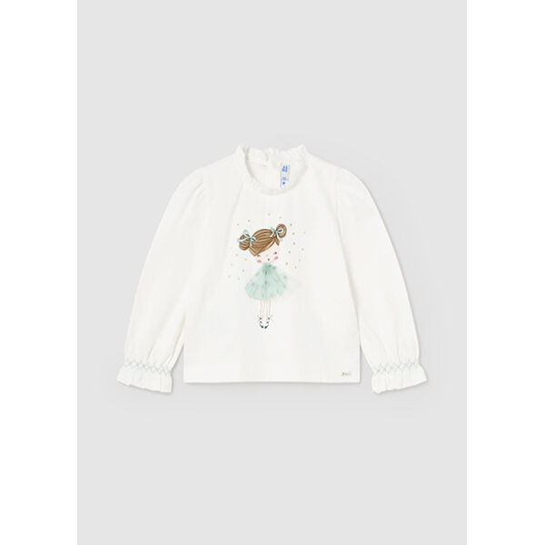 ΠΑΙΔΙΚΗ ΜΠΛΟΥΖΑ ΕΚΡΟΥ  ΚΟΡΙΤΣΙ MAYORAL 14-02048-078 - Image 1