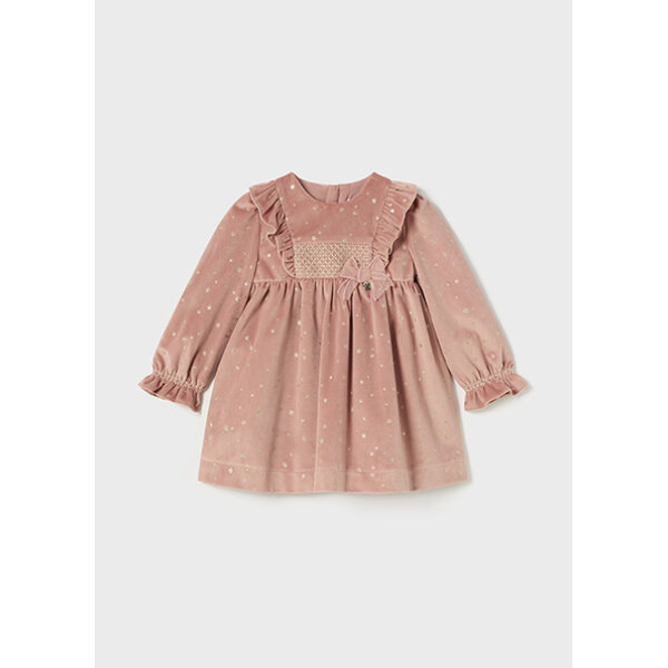 ΠΑΙΔΙΚΟ ΦΟΡΕΜΑ ΒΕΛΟΥΔΙΝΟ ΡΟΖ ΚΟΡΙΤΣΙ MAYORAL 14-02904-030 - Image 1