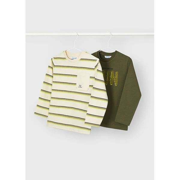 14-04053-083-M-4 ΠΑΙΔΙΚΟ ΣΕΤ ΔΥΟ ΜΠΛΟΥΖΕΣ ΠΡΑΣΙΝΟ ΑΓΟΡΙ MAYORAL 14-04053-083 - Image 1