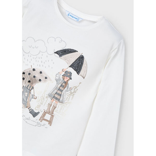 14-04067-081-M-5 ΠΑΙΔΙΚΗ ΜΠΛΟΥΖΑ ΕΚΡΟΥ/ΜΑΥΡΟ ΚΟΡΙΤΣΙ MAYORAL 14-04067-081 - Image 3