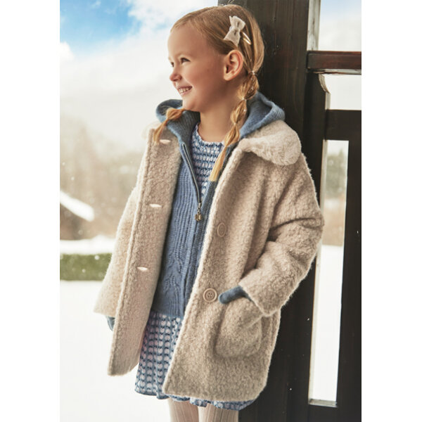 14-04487-087-M-2 ΠΑΙΔΙΚΟ ΠΑΛΤΟ ΜΠΕΖ ΚΟΡΙΤΣΙ MAYORAL 14-04487-087 - Image 1