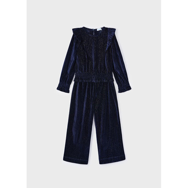 14-04550-015-M-4 ΠΑΙΔΙΚΟ ΣΕΤ ΠΑΝΤΕΛΟΝΙ ΒΕΛΟΥΔΙΝΟ ΜΠΛΕ   ΚΟΡΙΤΣΙ MAYORAL 14-04550-015 - Image 1