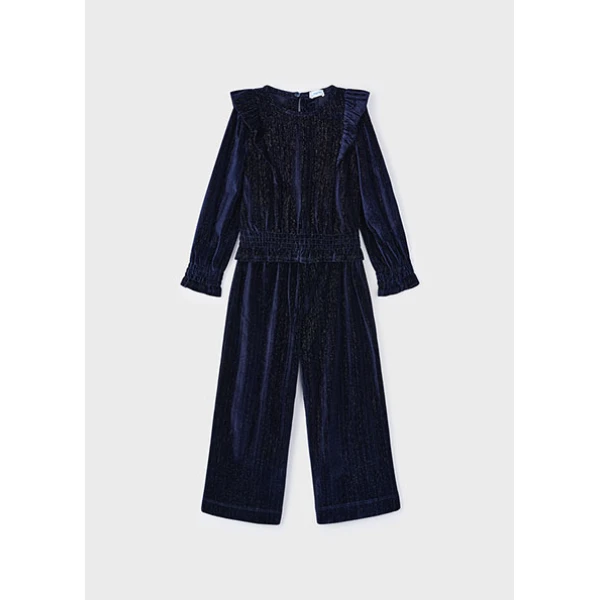 ΠΑΙΔΙΚΟ ΣΕΤ ΠΑΝΤΕΛΟΝΙ ΒΕΛΟΥΔΙΝΟ ΜΠΛΕ   ΚΟΡΙΤΣΙ MAYORAL 14-04550-015 - Image 1