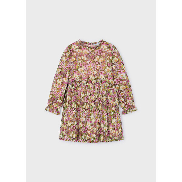 ΠΑΙΔΙΚΟ ΦΟΡΕΜΑ ΓΑΖΑ FLORAL ΠΛΙΣΕ  ΚΟΡΙΤΣΙ MAYORAL 14-04913-092 - Image 2