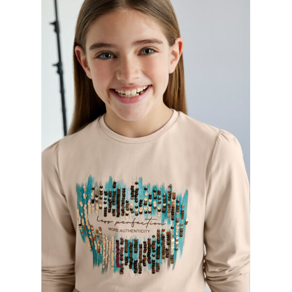 14-07003-067-M-1 ΠΑΙΔΙΚΗ ΜΠΛΟΥΖΑ ΜΕ ΠΟΥΛΙΕΣ ΕΚΡΟΥ ΚΟΡΙΤΣΙ MAYORAL 14-07003-067 - Image 2