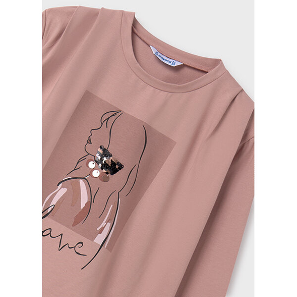 ΠΑΙΔΙΚΗ ΜΠΛΟΥΖΑ ΜΑΚΡΥΜΑΝΙΚΗ ΡΟΖ ΚΟΡΙΤΣΙ MAYORAL 14-07005-071 - Image 3