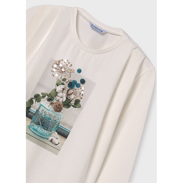 ΠΑΙΔΙΚΗ ΜΠΛΟΥΖΑ ΜΑΚΡΥΜΑΝΙΚΗ ΕΚΡΟΥ ΚΟΡΙΤΣΙ MAYORAL 14-07005-072 - Image 2