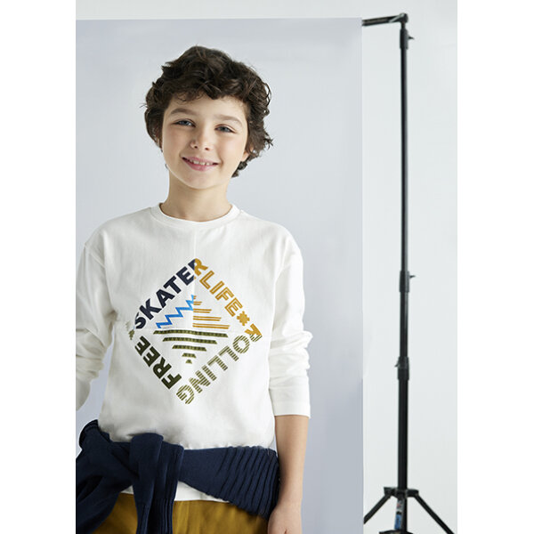 14-07086-034-M-1 ΠΑΙΔΙΚΗ ΜΠΛΟΥΖΑ ΕΚΡΟΥ SKATER LIFE  ΑΓΟΡΙ MAYORAL 14-07086-034 - Image 1