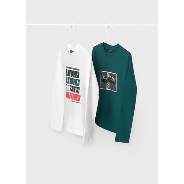 14-07090-054-M-4 ΠΑΙΔΙΚΟ ΣΕΤ 2 ΜΠΛΟΥΖΕΣ ΠΡΑΣΙΝΟ ΑΓΟΡΙ MAYORAL 14-07090-054 - Image 1