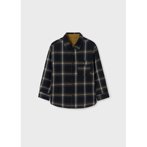 14-07107-047-M-4 ΠΑΙΔΙΚΟ ΠΟΥΚΑΜΙΣΟ ΚΑΡΟ ΜΑΥΡΟ ΔΙΠΛΗΣ ΟΨΗΣ  ΑΓΟΡΙ MAYORAL 14-07107-047 - Image 1