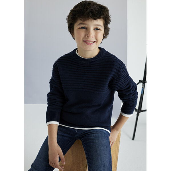 ΠΑΙΔΙΚΟ ΠΟΥΛΟΒΕΡ ΖΑΚΑΡ ΜΠΛΕ ΑΓΟΡΙ MAYORAL 14-07392-010 - Image 1