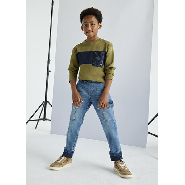 14-07534-058-M-3 ΠΑΙΔΙΚΟ ΠΑΝΤΕΛΟΝΙ ΤΖΙΝ JOGGER CARGO ΜΠΛΕ ΑΓΟΡΙ MAYORAL 14-07534-058 - Image 1