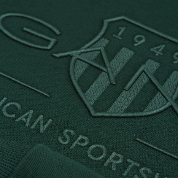 1727194864_1a9f240c140d0fed08e8998bff32008b Ανδρική Φούτερ GANT REG TONAL SHIELD C-NECK SWEAT 2036017 Πράσινο - Image 2