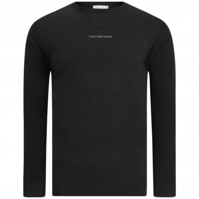 Ανδρικό Πουλόβερ CALVIN KLEIN MONOLOGO SWEATER J30J325671 Μαύρο
