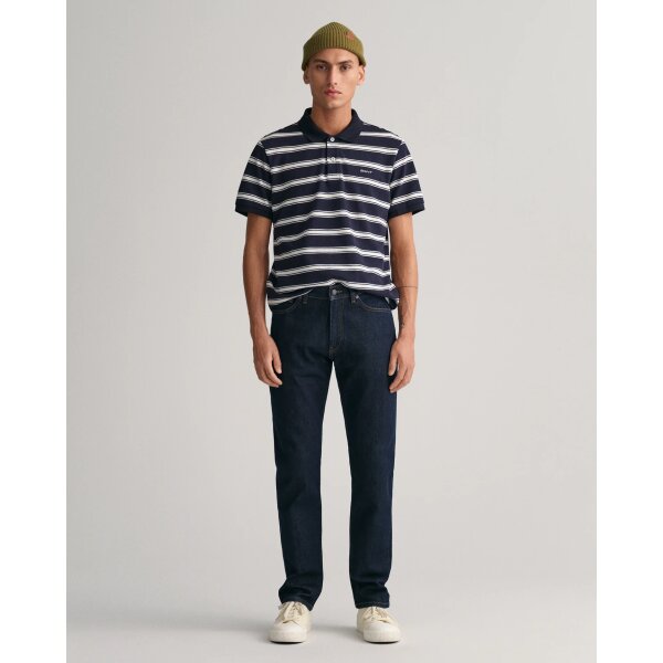 202303-1000260-960-model-fv-1 Ανδρικό Παντελόνι Τζιν GANT SLIM JEANS 1000260 Μπλε Σκούρο - Image 5