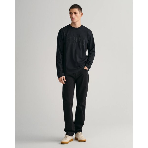 202303-2004041-005-look-fv-1 Ανδρική Μπλούζα GANT REG TONAL SHIELD 2004041 Μαύρο - Image 3