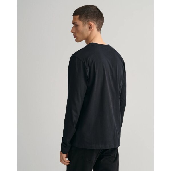 202303-2004041-005-model-bv-1 Ανδρική Μπλούζα GANT REG TONAL SHIELD 2004041 Μαύρο - Image 4