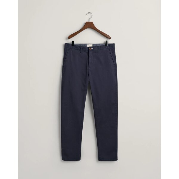 202304-1505222-410-flat-fv-1 Ανδρικό Παντελόνι GANT  REGULAR TWILL CHINOS 1505222 Μπλε - Image 1