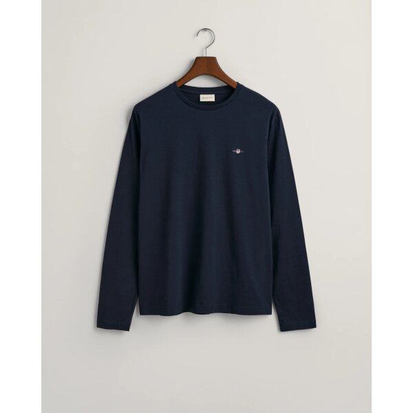 202304-2004049-433-flat-fv-1 Ανδρική Μπλούζα GANT REG SHIELD LS 2004049 Μπλε - Image 1