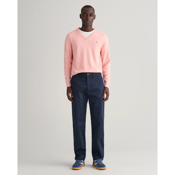 202401-1505222-410-model-fv-1 Ανδρικό Παντελόνι GANT  REGULAR TWILL CHINOS 1505222 Μπλε - Image 7