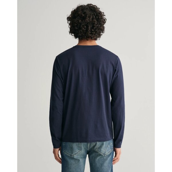 202401-2004049-433-model-bv-1 Ανδρική Μπλούζα GANT REG SHIELD LS 2004049 Μπλε - Image 4