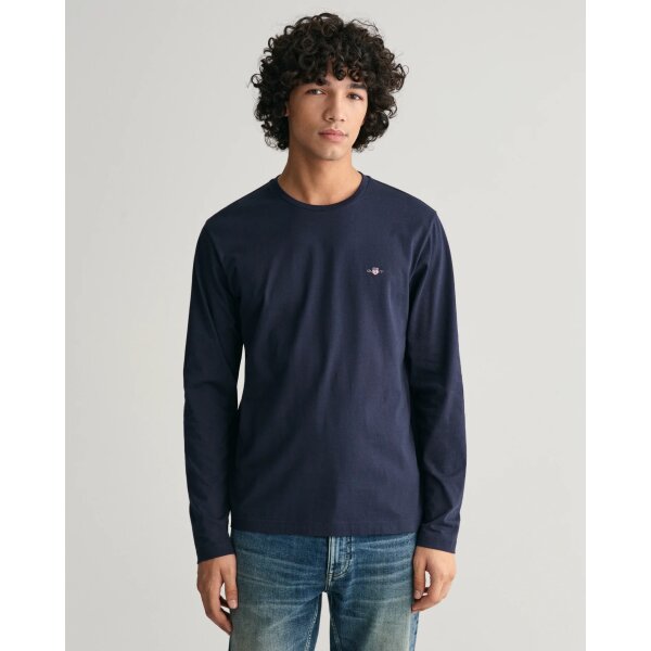 202401-2004049-433-model-fv-1 Ανδρική Μπλούζα GANT REG SHIELD LS 2004049 Μπλε - Image 5