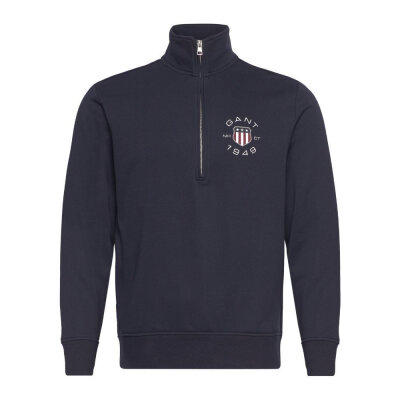 Ανδρική Φούτερ Ζακέτα GANT PRINT HALF ZIP Μπλε 2015088-433