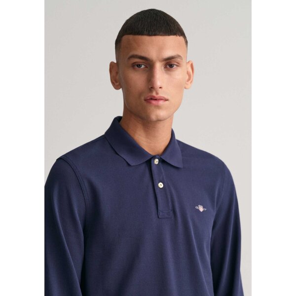 2230_433_1 Ανδρικό POLO GANT SHIELD LS PIQUE 2230 Μπλε - Image 3