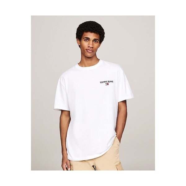 Ανδρική Μπλούζα TOMMY JEANS REG LINEAR  PRINT DM0DM19691 Λευκό - Image 4