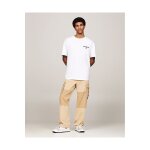 Ανδρική Μπλούζα TOMMY JEANS REG LINEAR PRINT DM0DM19691 Λευκό