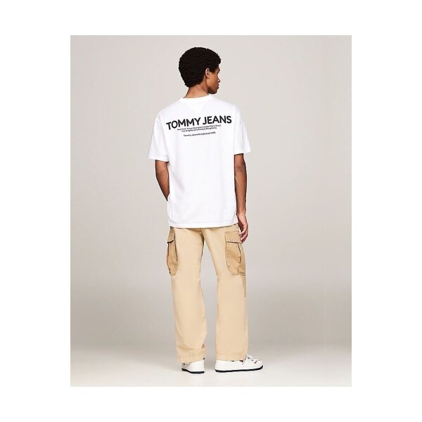 Ανδρική Μπλούζα TOMMY JEANS REG LINEAR  PRINT DM0DM19691 Λευκό - Image 2