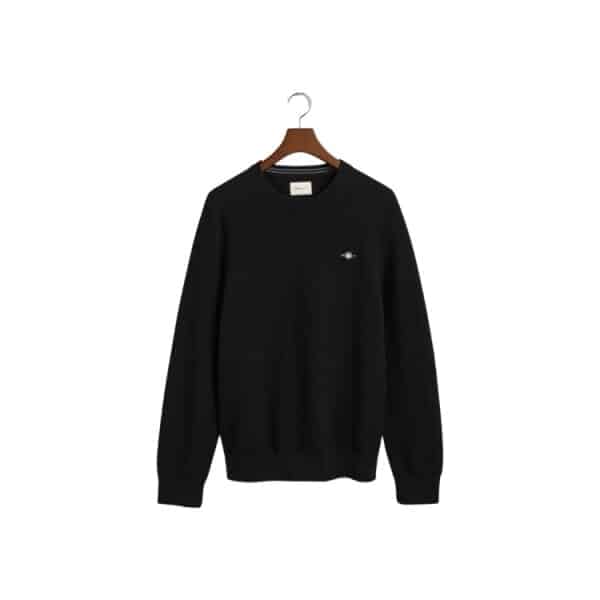 Ανδρικό Πλεκτό COTTON MICRO TEXTURED C-NECK 8030210 Μαύρο - Image 3