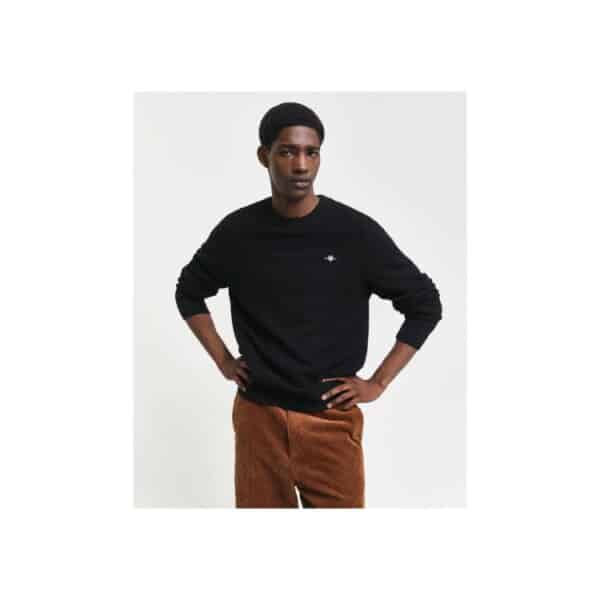 8030210-005-2-750x750 Ανδρικό Πλεκτό COTTON MICRO TEXTURED C-NECK 8030210 Μαύρο - Image 1