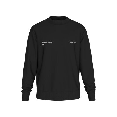 Ανδρική Μπλούζα Φούτερ CALVIN KLEIN 1978 CREW NECK J30J326877 Μαύρο