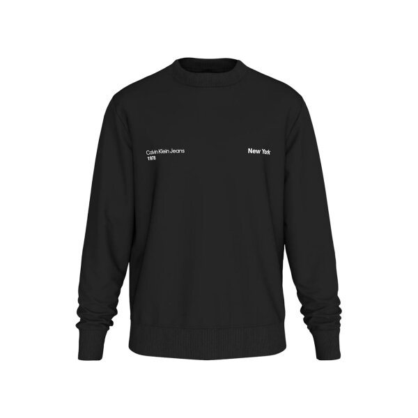 CA015811_1-CcDLcwis Ανδρική Μπλούζα Φούτερ CALVIN KLEIN 1978 CREW NECK J30J326877 Μαύρο - Image 1