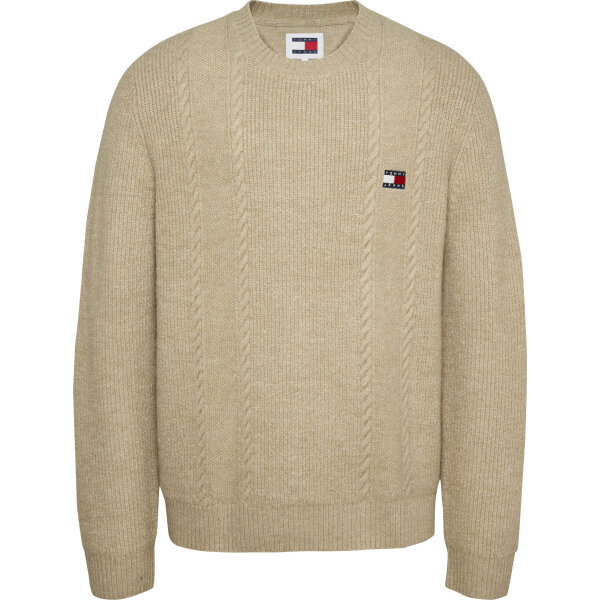Ανδρικό Πουλόβερ TOMMY JEANS SLIM CABLE KNIT DM0DM19440 Μπεζ - Image 1