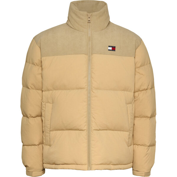 DM0DM20004AB9_F Ανδρικό Μπουφάν TOMMY JEANS CORD MIX ALASKA PUFFER DM0DM20004 Μπεζ - Image 1