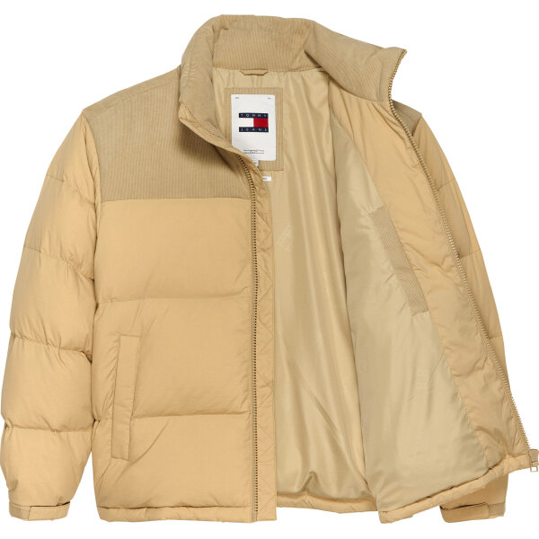 DM0DM20004AB9_I Ανδρικό Μπουφάν TOMMY JEANS CORD MIX ALASKA PUFFER DM0DM20004 Μπεζ - Image 4